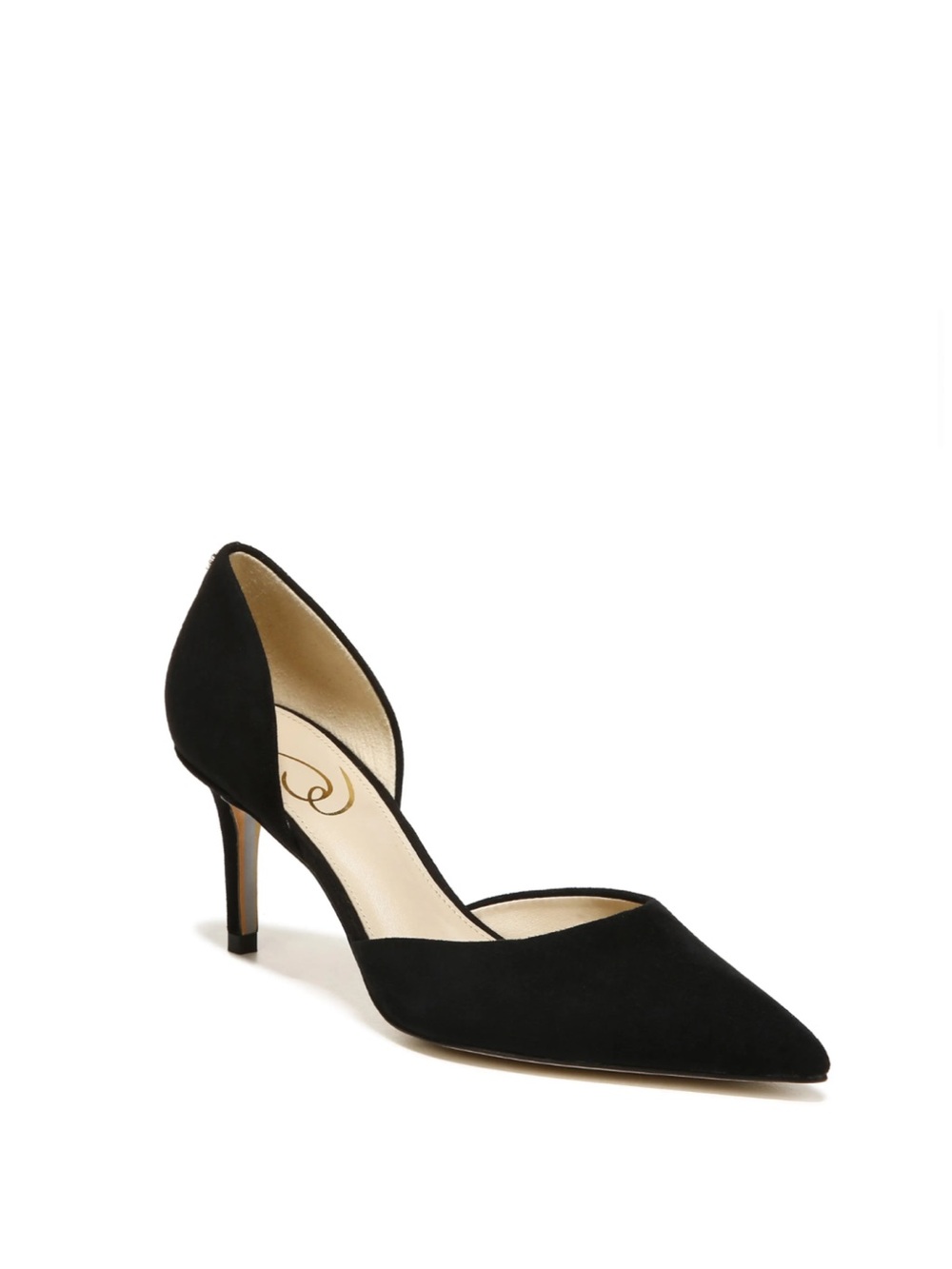 Sam Edelman Viv D’Orsay suede pointed black pumps